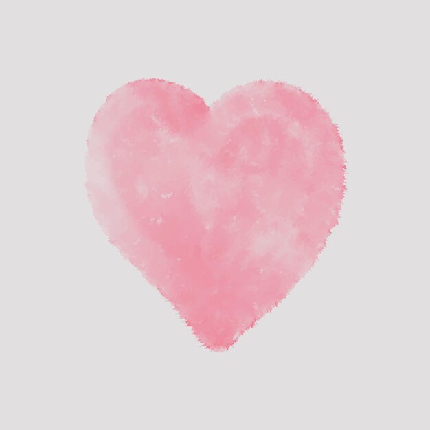 Fondo del día de San Valentín con diseño de corazón de acuarela pintado a mano