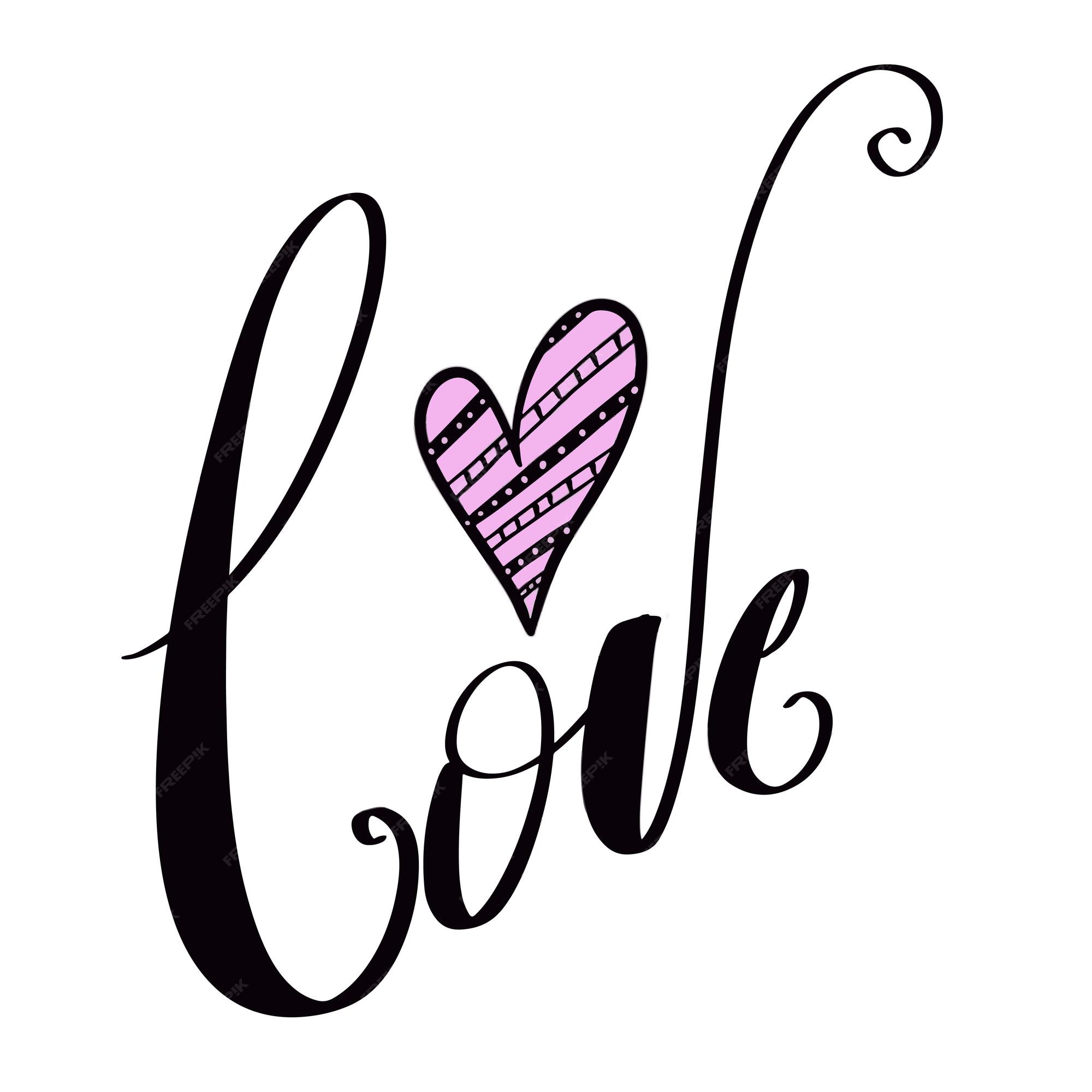 Fondo del día de san valentín con diseño de palabras de amor dibujadas a mano | Vector Gratis Fondo del día de san valentín con diseño de palabras de amor dibujadas a mano | Vector Gratis