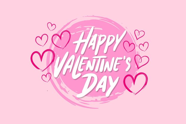 Fondo del día de san valentín en estilo dibujado a mano
