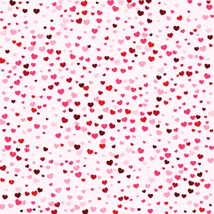 Vector gratuito fondo del día de san valentín con un patrón de corazones