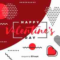 Vector gratuito fondo día de san valentín plano