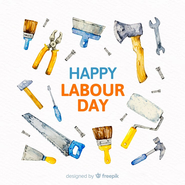 Vector gratuito fondo del día del trabajo en acuarela