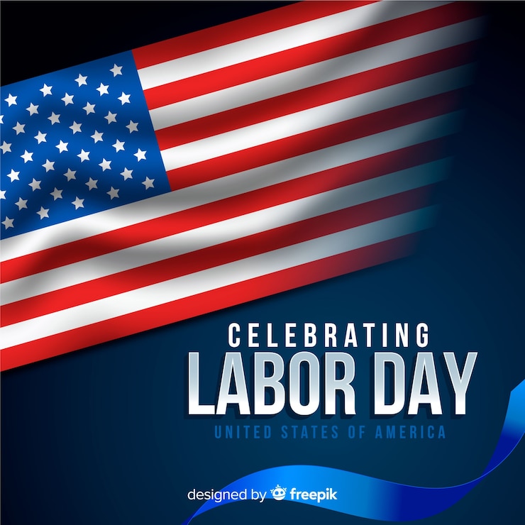 Vector gratuito fondo del día del trabajo de estados unidos en estilo realista