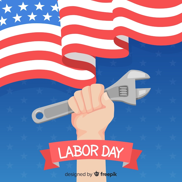 Vector gratuito fondo del día del trabajo en estilo plano