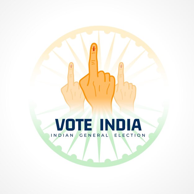Fondo del día de los votantes indios con diseño de Ashoka Chakra
