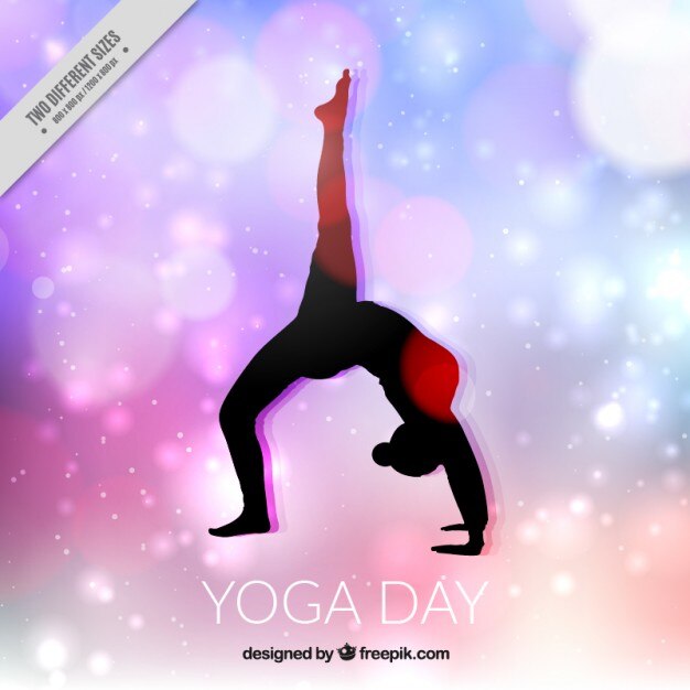 Vector gratuito fondo del día del yoga