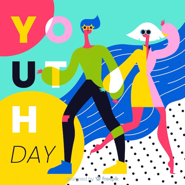 Fondo dibujado del día de la juventud