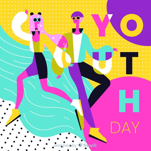Fondo dibujado del día de la juventud