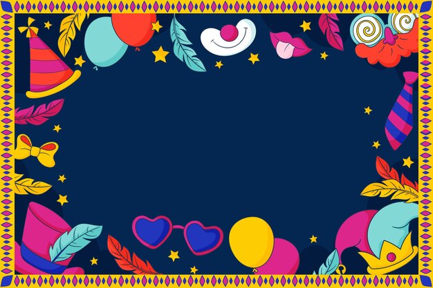 Fondo dibujado a mano para la celebración del carnaval