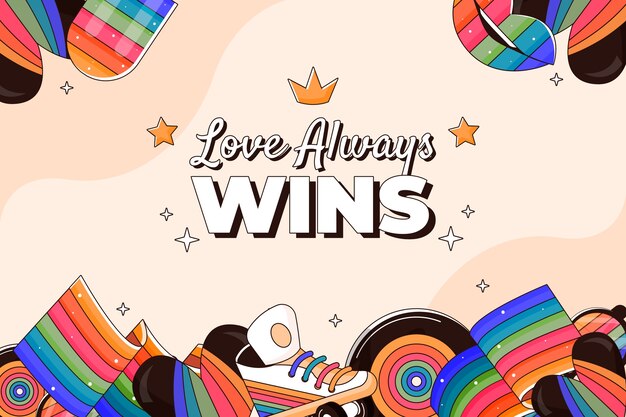 Fondo dibujado a mano para la celebración del mes del orgullo