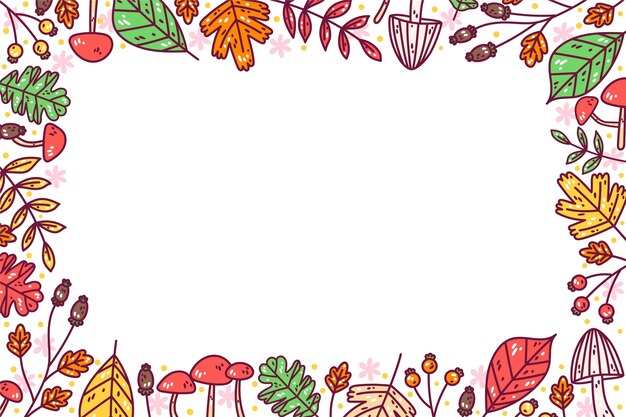 Fondo dibujado a mano para la celebración de otoño