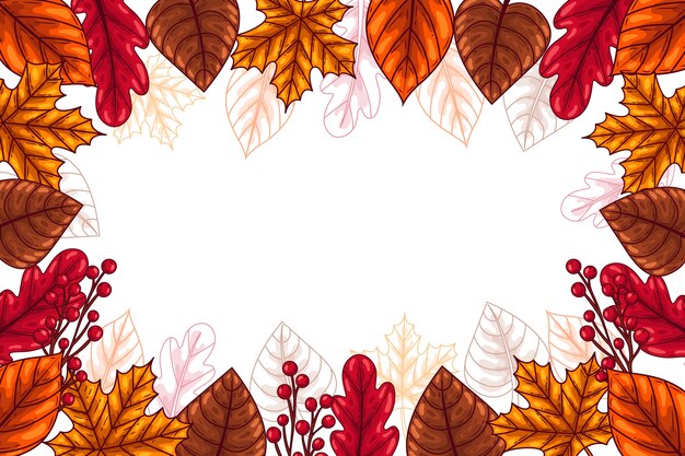 Fondo dibujado a mano para la celebración de otoño