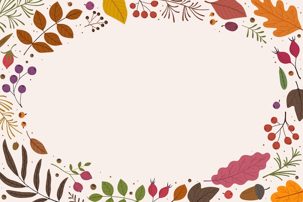 Vector gratuito fondo dibujado a mano para la celebración de otoño