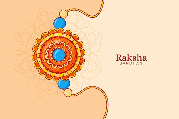 Fondo dibujado a mano para la celebración de raksha bandhan