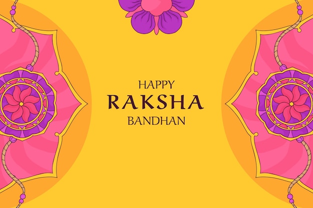 Fondo dibujado a mano para la celebración de raksha bandhan