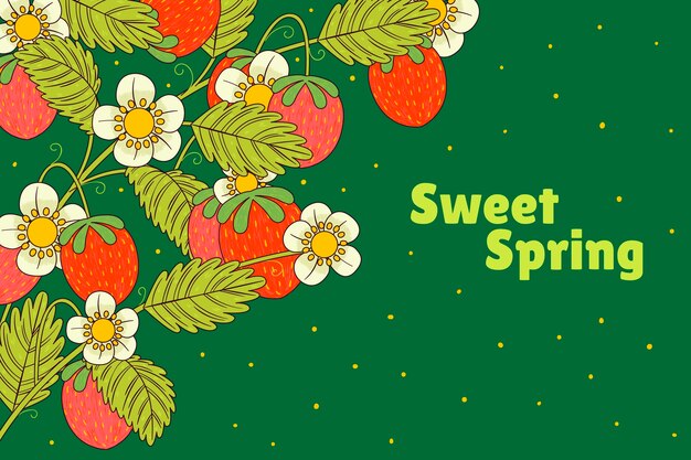Fondo dibujado a mano para la celebración de la temporada de primavera