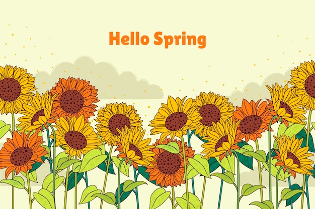 Fondo dibujado a mano para la celebración de la temporada de primavera
