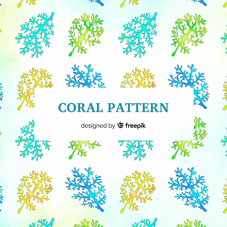 Vector gratuito fondo dibujado a mano coral