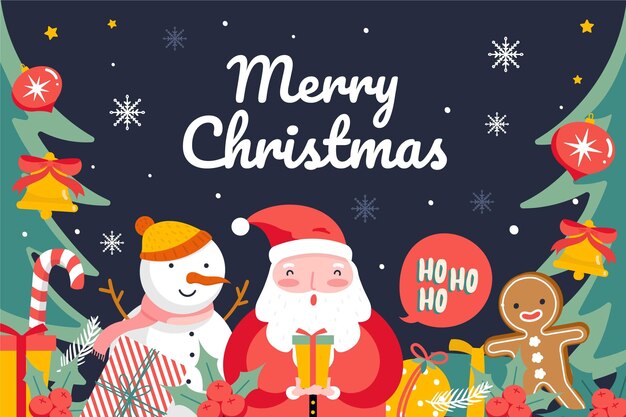 Fondo dibujado a mano para navidad