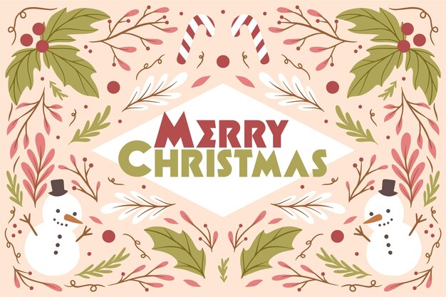 Fondo dibujado a mano para navidad