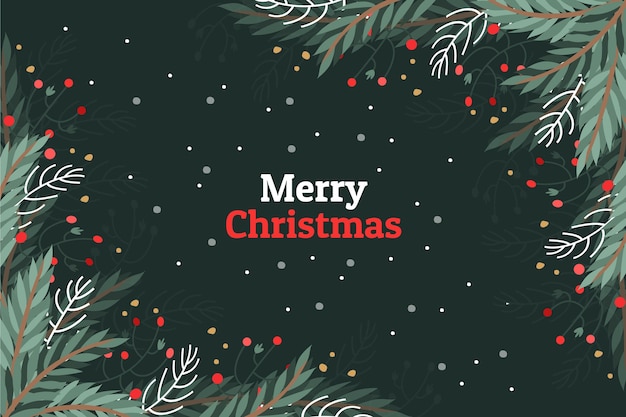 Fondo dibujado a mano para navidad