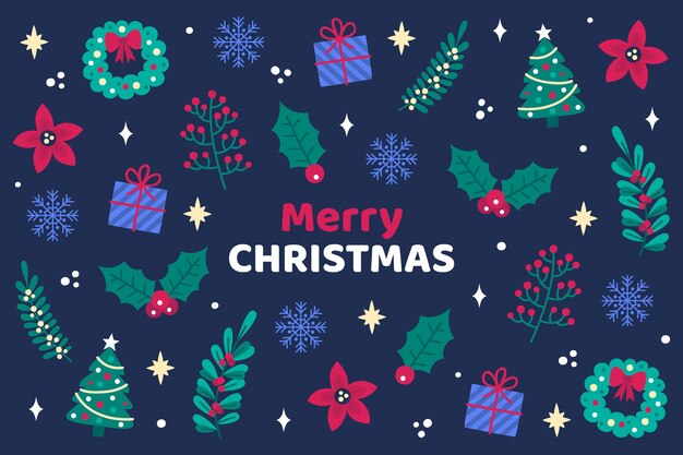 Fondo dibujado a mano para navidad