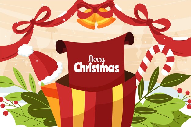 Fondo dibujado a mano para navidad