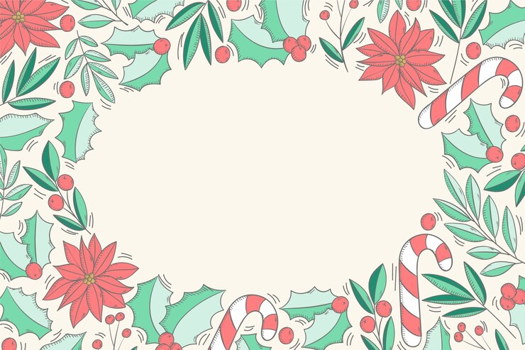Vector gratuito fondo dibujado a mano para navidad