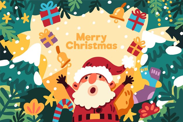 Fondo dibujado a mano para navidad