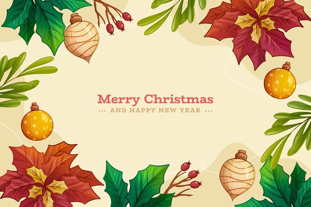 Fondo dibujado a mano para navidad