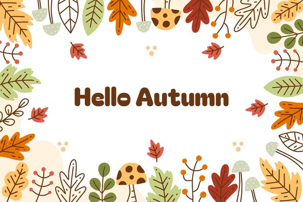 Fondo dibujado a mano para la temporada de otoño
