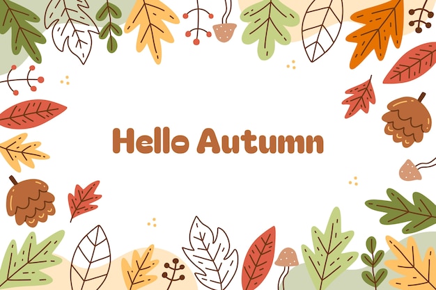 Fondo dibujado a mano para la temporada de otoño