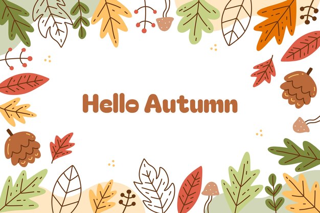 Fondo dibujado a mano para la temporada de otoño