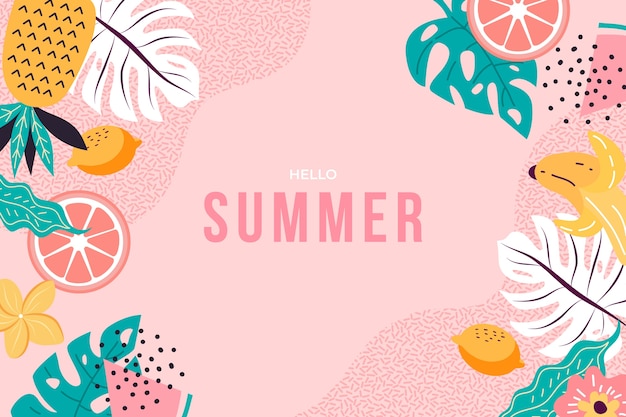 Fondo dibujado a mano de verano