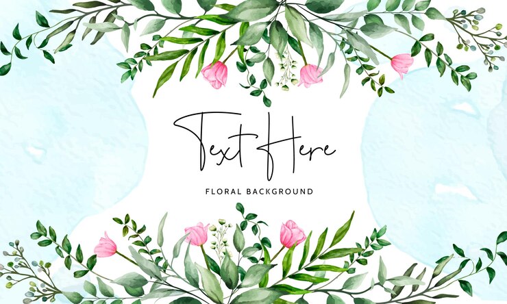 fondo de dibujo a mano floral acuarela