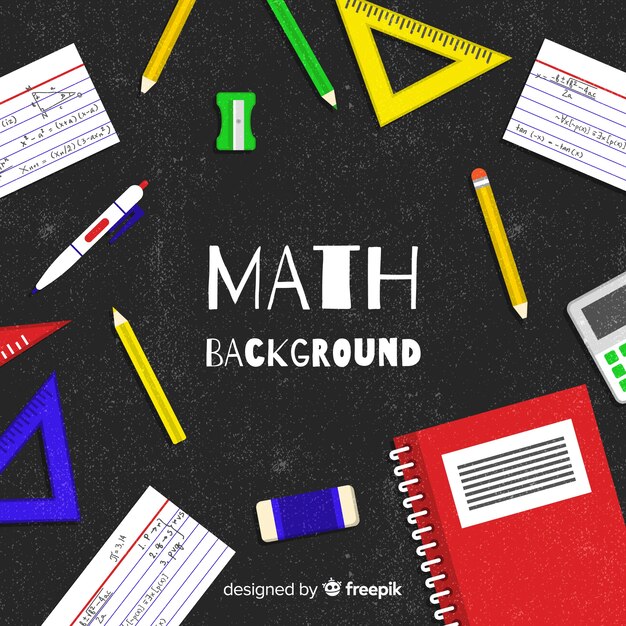 Fondo dibujos animados concepto matemáticas