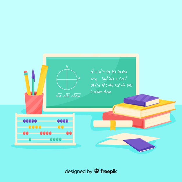 Fondo dibujos animados concepto matemáticas
