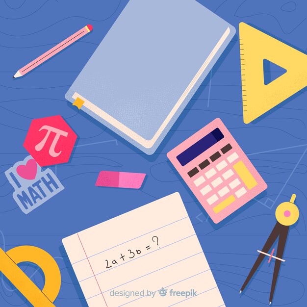 Fondo dibujos animados concepto matemáticas