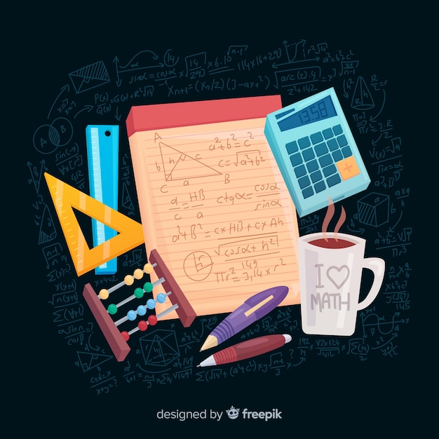 Fondo dibujos animados elementos matemáticas