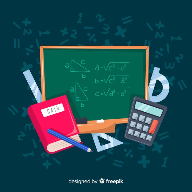 Fondo dibujos animados elementos matemáticas