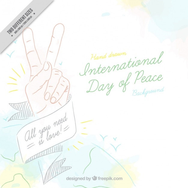 Vector gratuito fondo de dibujos del día internacional de la paz