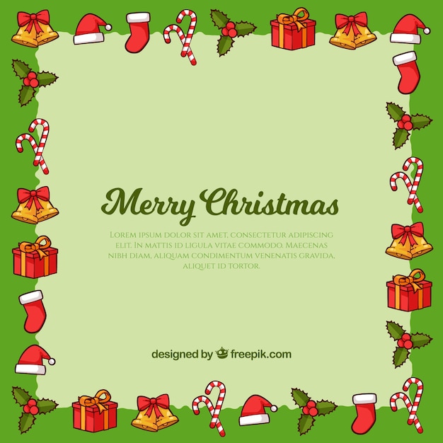 Fondo de dibujos navideños