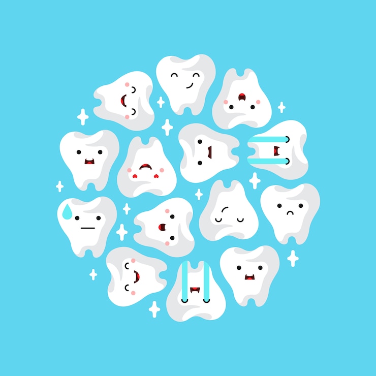 Vector gratuito fondo de dientes de clínica dental.