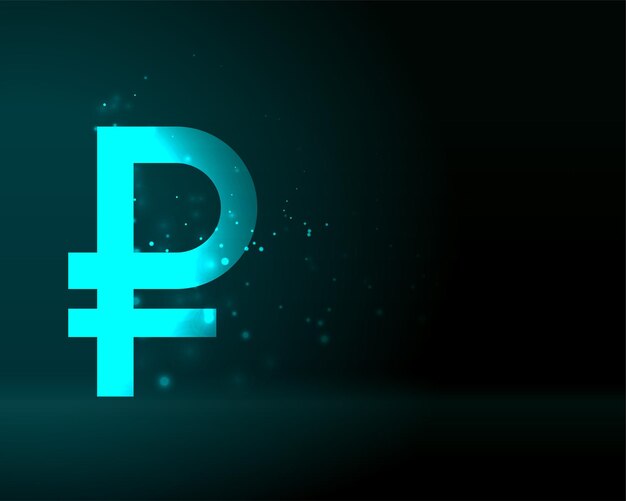 Fondo digital de estilo de tecnología rublo