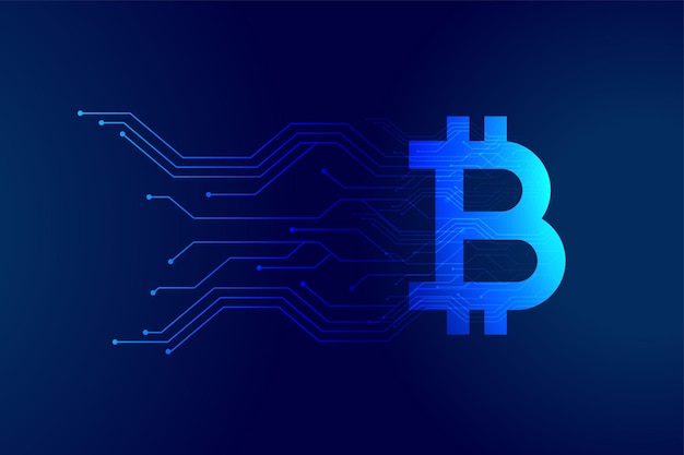 Vector gratuito fondo digital de tecnología de criptomoneda bitcoin