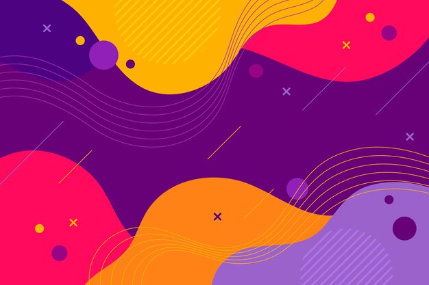 Fondo dinámico abstracto de diseño plano
