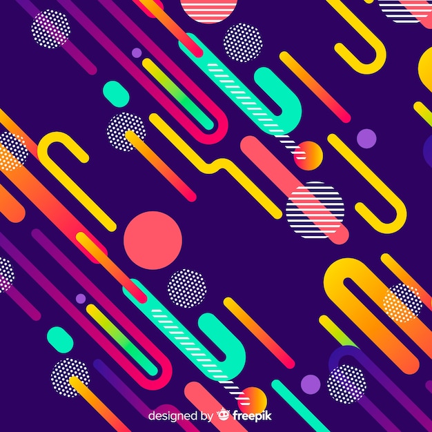 Fondo dinámico degradado estilo plano