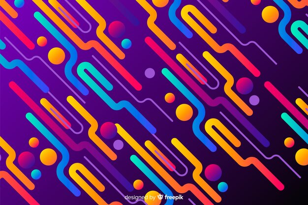 Fondo dinámico degradado estilo plano 