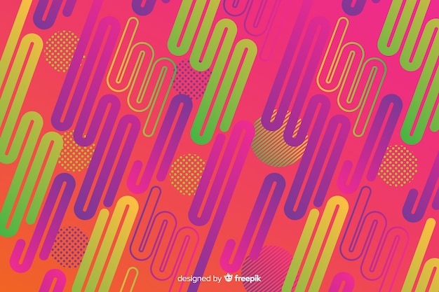 Fondo dinámico de formas abstractas con degradado