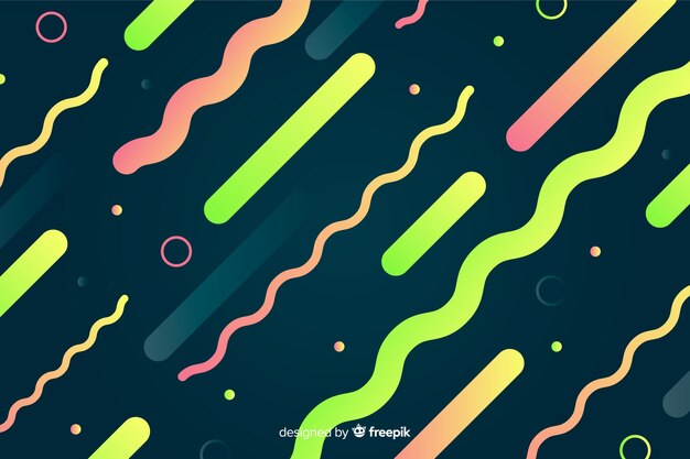 Fondo dinámico de formas abstractas con degradado